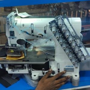 JACK BRAND JK-8009-VCDI-08064P 8 NEEDLE CHAIN STICH INDUSTERIAL SEWING MACHINE D/D WITH COMPELETE SET