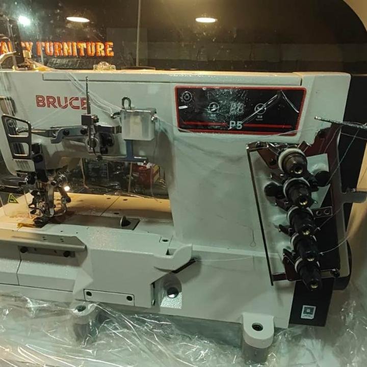 BRUCE P5-D-01GB-356 HIGH SPEED COMPUTERIZED FLATBED INTERLOCK SEWING MACHINE WITH COMPELETE SET