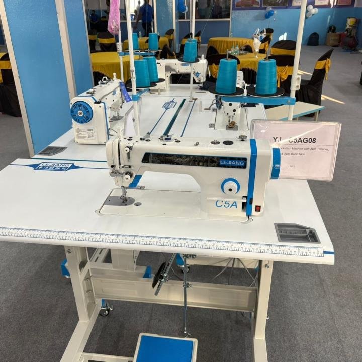 LEJIANG YJ-C5AG08 DD WITH AUTO TRIMMER & AUTO BACK TACK  INTEGRATED COMPUTERIZED LOCKSTITCH INDUSTRIAL SEWING MACHINE WITH COMPELETE SET