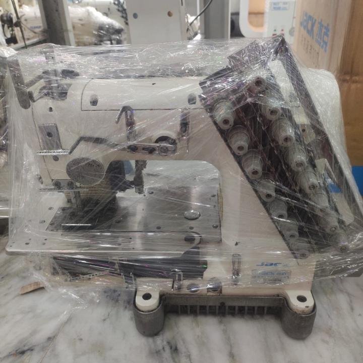 JACK JK-8009HF-04064-254P 4 NEEDLE WAST BAND INDUSTERIAL SEWING MACHINE WITH COMPELETE SET