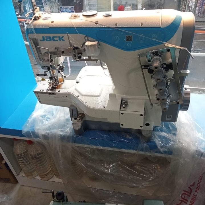 JACK BRAND K5-D-01GB*356 INDUSTRIAL SEWING MACHINE COMPLETE SET POWEWR SAVING CYLINDER BED INTERLOCK SEWING MACHINE